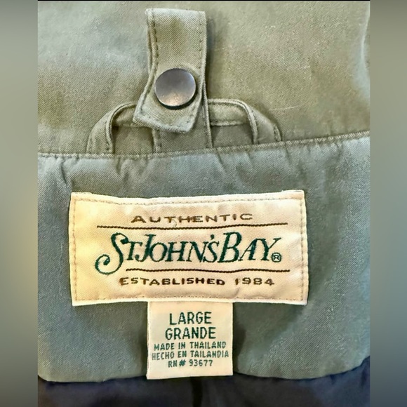St. John's Bay Men's Jacket - Large - Double Zipper - Front Hood Missing - Picture 10 of 11